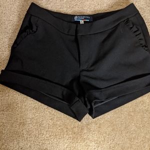 Black tailored shorts